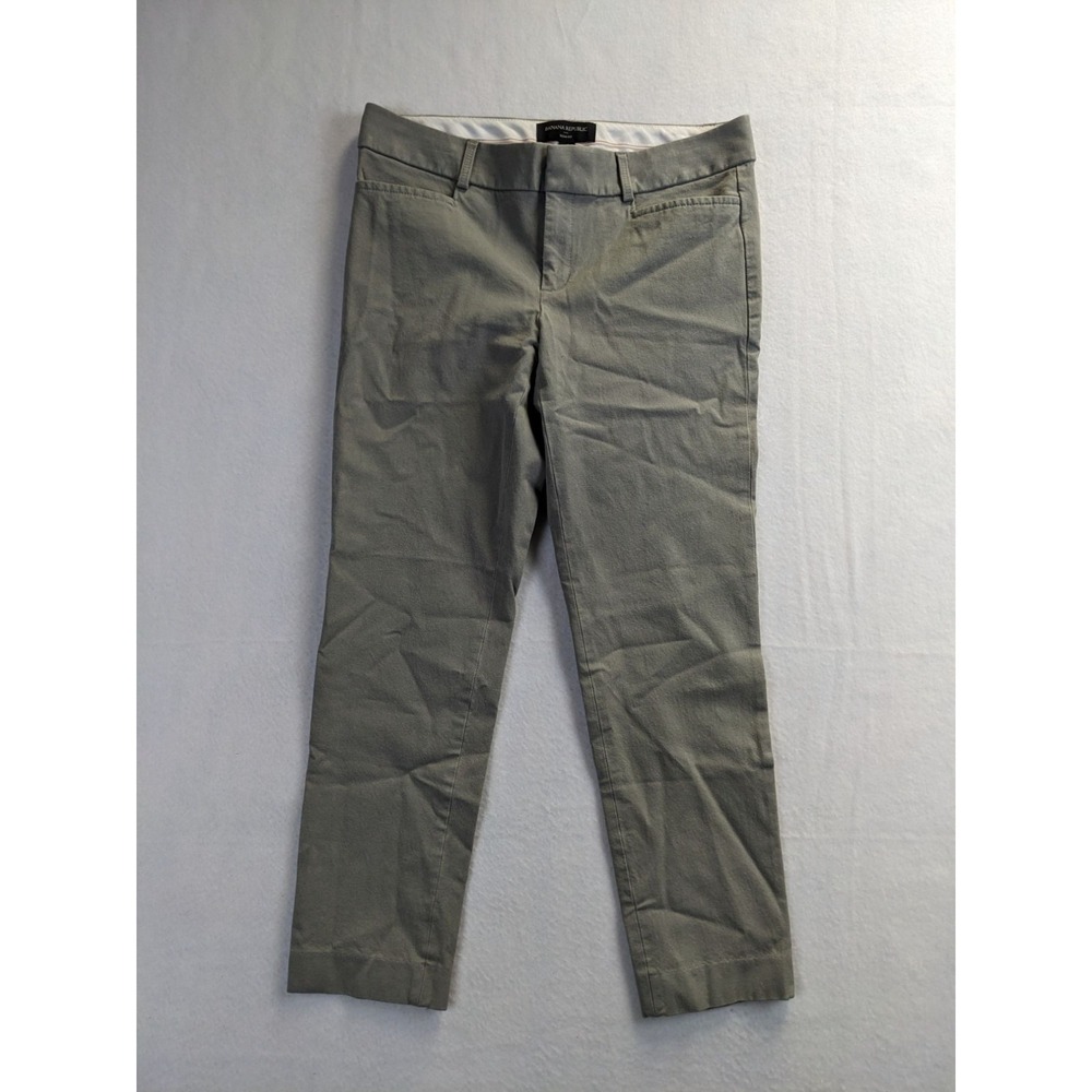 Banana Republic Womens Pants Size 4 Sloan Fit Gray Stretch Cotton Blend